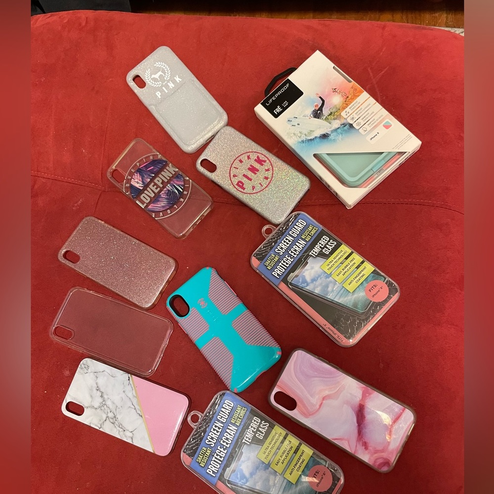 IPhone X case and protector bundle